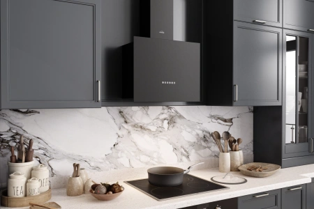 Вытяжка каминная Elikor Метеорит 60П-700-Э4Д черный управление: электронное (1 мотор)