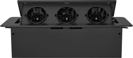Розетка Cactus CS-SOCKET-EU3-BK для столешницы 26.5x11.8x6.5см черный