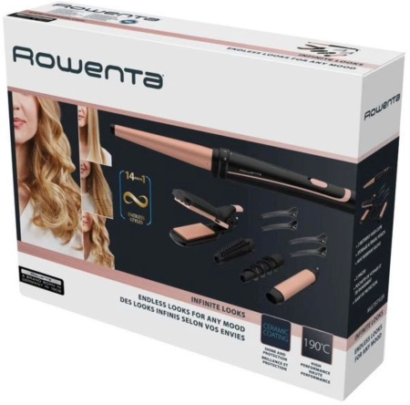 Мульти-Стайлер Rowenta CF4230F0 46Вт макс.темп.:190 розовый/черный