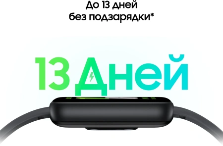 Смарт-часы Samsung Galaxy Fit 3 SM-R390 1.6" AMOLED корп.графит рем.графитовый р.бр.:M/L (SM-R390NZA
