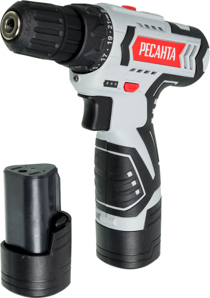 Дрель-шуруповерт Ресанта ДА-12-2ЛК аккум. патрон:быстрозажимной (кейс в комплекте) (75/14/2)