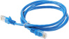 Патч-корд PP6U-1M/B 10000G UTP 4 пары cat6 CCA molded 1м синий RJ-45 (m)-RJ-45 (m)