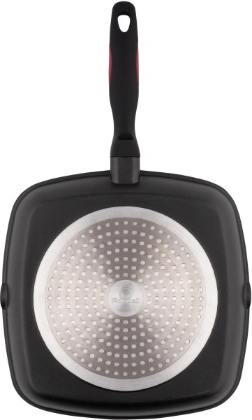 Сковорода-гриль Rondell Perfect RDA-1562 квадратная 28см покрытие: Xylan Plus ручка несъемная (без крышки) черный