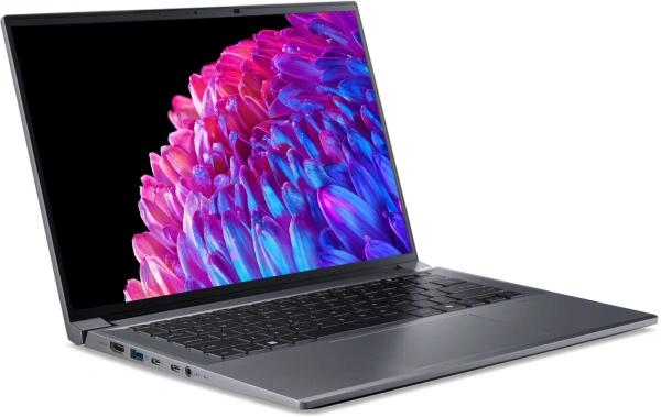 Ноутбук Acer Swift X 14 SFX14-72G-72DH Core Ultra 7 155H 32Gb SSD1Tb NVIDIA GeForce RTX4070 8Gb 14.5" OLED WQXGA+ (2880x1800) noOS metall WiFi BT Cam (NX.KTUCD.001)