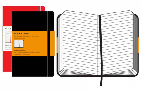 Блокнот Moleskine CLASSIC QP060 Large 130х210мм 240стр. линейка твердая обложка черный