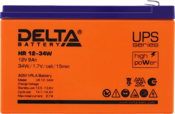 Батарея для ИБП Delta HR 12-34 W 12В 9Ач