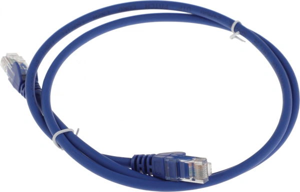 Патч-корд Lanmaster LAN-PC45/U5E-1.0-BL UTP RJ-45 вил.-вилка RJ-45 кат.5E 1м синий LSZH (уп.:1шт)