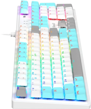 Клавиатура A4Tech Bloody S510R механическая белый USB for gamer LED (S510R USB ICY WHITE/BLMS RED)