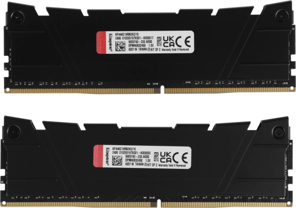 Память DDR4 2x8GB 4600МГц Kingston KF446C19RB2K2/16 Fury Renegade Black RTL Gaming PC4-36800 CL19 DI
