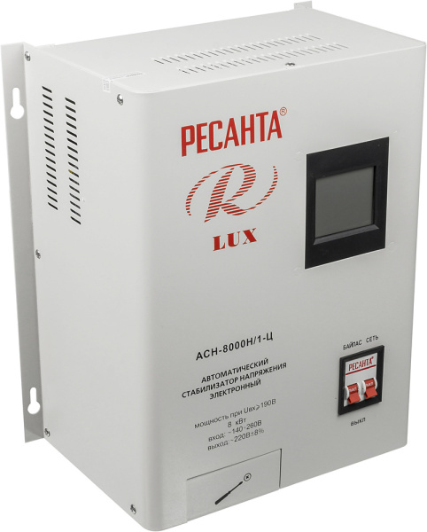 Стабилизатор напряжения Ресанта АСН-8000Н/1-Ц однофазный белый (63/6/17)