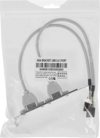 Адаптер USB Bracket 2xUSB2.0 Bulk