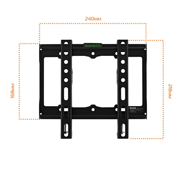 Кронштейн для телевизора Buro FX1S черный 15"-48" макс.25кг настенный фиксированный