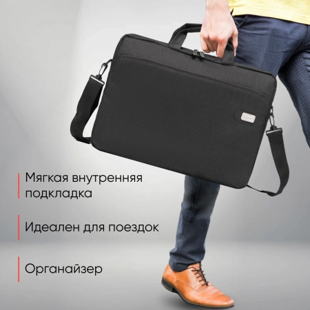 Сумка для ноутбука 15.6" PC Pet 600D черный нейлон (PCP-A1215BK)