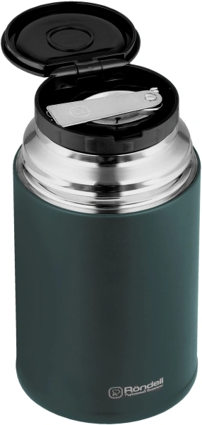 Термос для еды Rondell Aventura RDS-1660 0.7л. морская волна с чехлом картонная коробка