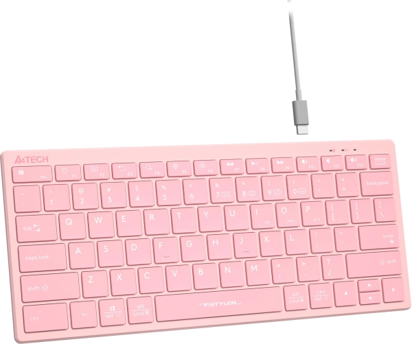 Клавиатура A4Tech Fstyler FBX51C розовый USB беспроводная BT/Radio slim Multimedia (FBX51C PINK)