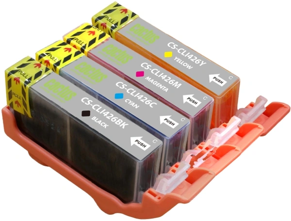 Картридж струйный Cactus CS-CLI426BK/M/C/Y CLI-426 черный/голубой/желтый/пурпурный набор (33.6мл) для Canon Pixma MG5140/5240/6140/8140/MX884