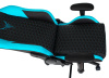 Кресло игровое Knight Neon черный/голубой соты эко.кожа с подголов. крестов. металл