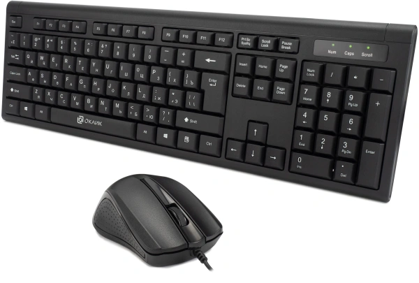 Клавиатура + мышь Оклик 600M клав:черный мышь:черный USB (337142)