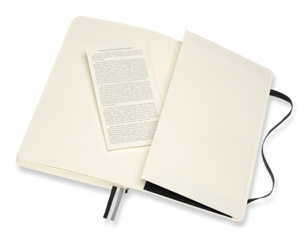 Блокнот Moleskine CLASSIC SOFT EXPENDED QP618EXP Large 130х210мм 400стр. нелинованный мягкая обложка черный