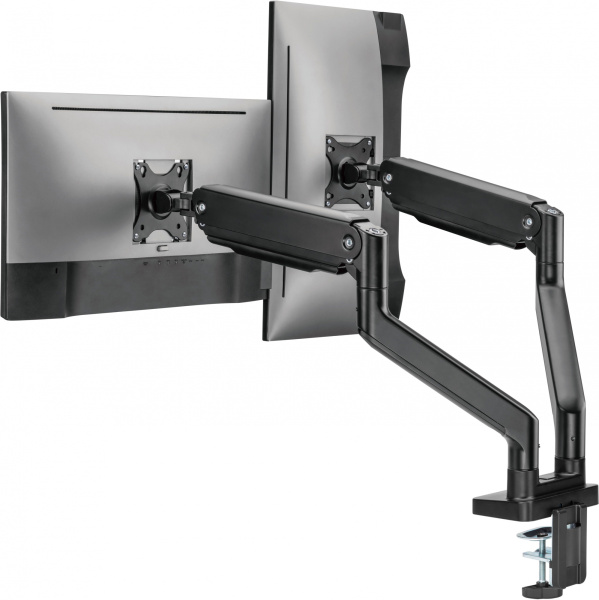 Кронштейн для мониторов Ultramounts UM731 черный 17"-35" макс.16кг крепление к столешнице поворот и