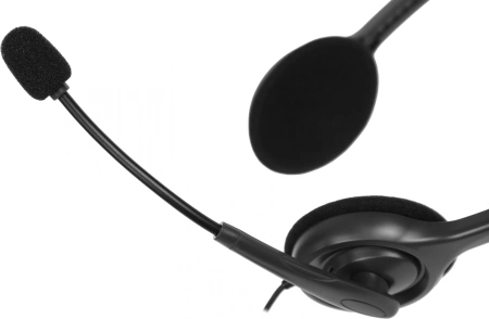 Наушники с микрофоном Logitech H110 темно-серый 1.8м накладные оголовье (981-000472)