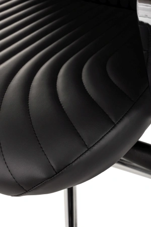 Кресло руководителя Бюрократ CH-610SL-Lux черный эко.кожа крестов. металл хром