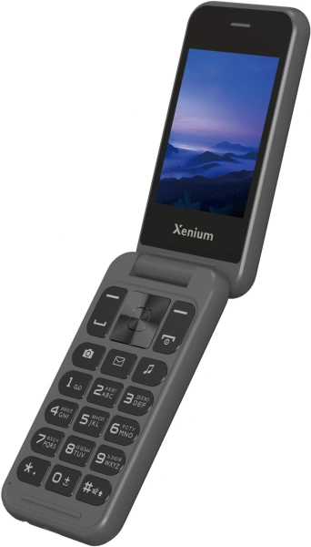 Мобильный телефон Xenium X680 темно-серый раскладной 2Sim 2.8" 240x320 Nucleus 0.3Mpix GSM900/1800 MP3 FM microSD max32Gb