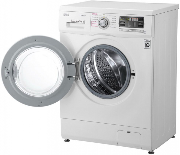 Стиральная машина LG F1296HDS1 класс: A загр.фронтальная макс.:7кг белый инвертер