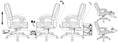 Кресло руководителя Бюрократ CH-868MSG-BF серый 3C1 крестов. пластик подст.для ног пластик черный