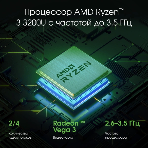 Ноутбук Digma Pro Parvus M Ryzen 3 3200U/8Gb/SSD256Gb/15.6"/IPS/FHD/W11Pro/dk.grey/4500mAh