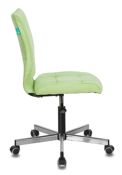 Кресло Бюрократ CH-330M светло-салатовый Velvet 81 крестов. металл хром