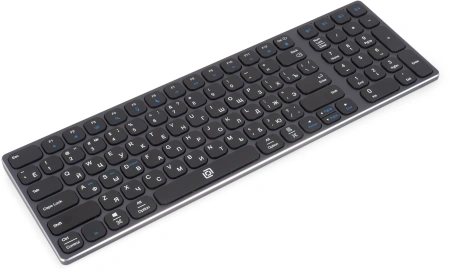 Клавиатура Оклик K767W черный/серебристый USB беспроводная BT/Radio slim Multimedia (2002135)