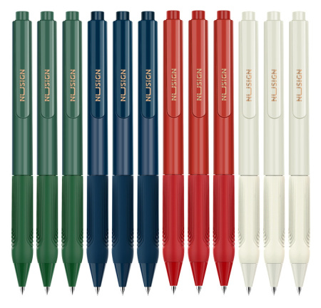 Ручка гелев. автоматическая Deli Nusign NS646 ассорти черн. черн. линия 0.5мм