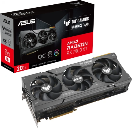 Видеокарта Asus PCI-E 4.0 TUF-RX7900XT-O20G-GAMING AMD Radeon RX 7900XT 20Gb 320bit GDDR6 2175/20000 HDMIx1 DPx3 HDCP Ret