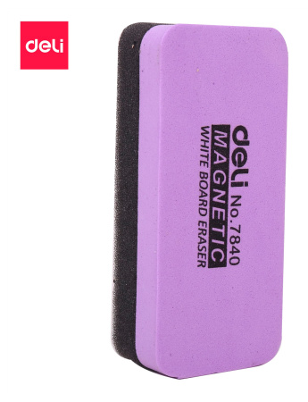 Стиратель Deli E7840 для досок пластик 11х5х3см ассорти магнитный