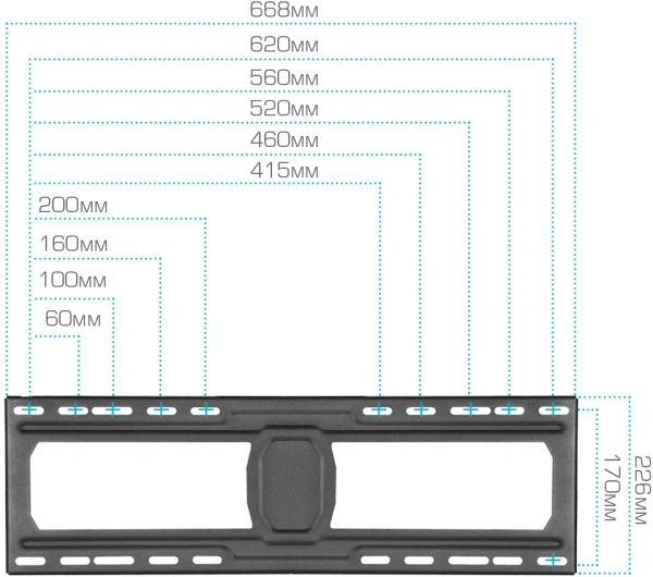 Кронштейн для телевизора Kromax DIX-30 черный 1532"-65" макс.60кг настенный поворот и наклон