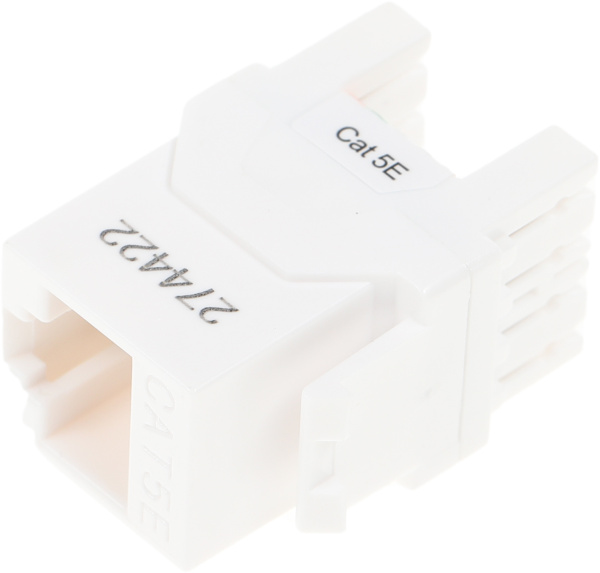 Модуль Hyperline KJ8-8P8C-C5E-180-WH информ. KeystoneRJ45 кат.5E UTP бел. (упак.:1шт)