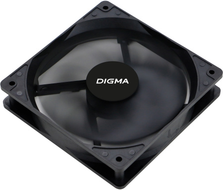 Вентилятор для корпуса Digma DFAN-120-9 120х120x25 черный 3-pin 4-pin (Molex) 23дБ Ret