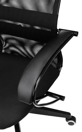 Кресло руководителя Бюрократ CH-607 черный TW-01 сетка/ткань с подголов. крестов. пластик