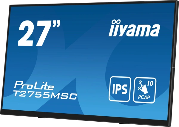 Монитор Iiyama 27" ProLite T2755MSC-B1 черный IPS LED 16:9 HDMI M/M матовая 400cd 178гр/178гр 1920x1080 60Hz DP FHD USB Touch 5.8кг