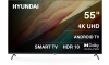 Телевизор LED Hyundai 55" H-LED55BU7009 Smart Android TV Frameless Metal черный/4K Ultra HD/60Hz/DVB