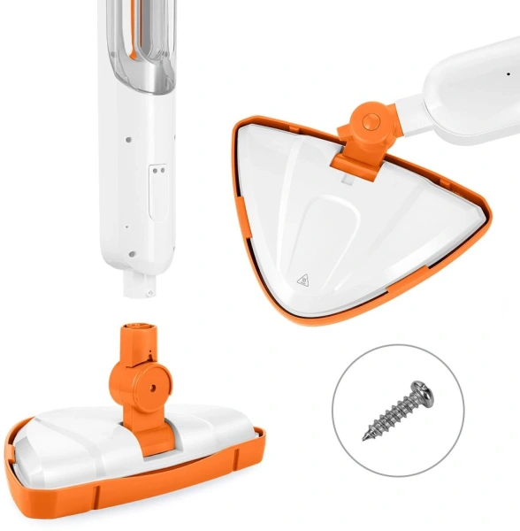 Швабра паровая Kitfort КТ-1048-2 1300Вт белый/оранжевый