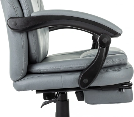 Кресло руководителя Бюрократ CH-868N-BF серый эко.кожа крестов. пластик подст.для ног