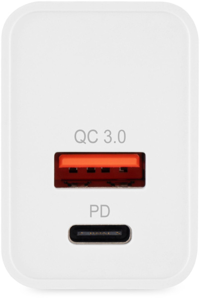 Сетевое зар./устр. Digma DGW2D 20W 3A+1A (PD+QC) USB-C/USB-A универсальное белый (DGW2D0F110WH)