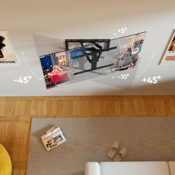 Кронштейн для телевизора Onkron SM6 черный 32"-90" макс.50кг настенный поворот и наклон