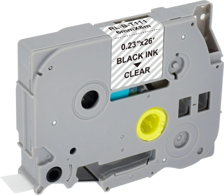 Картридж ленточный Cactus CS-TZE111 TZe-111 черный для Brother 1010/1280/1280VP/2700VP