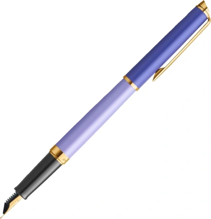 Ручка перьев. Waterman Hemisphere Colour Blocking (2179900) Purple GT сталь нержавеющая/позолота F подар.кор.