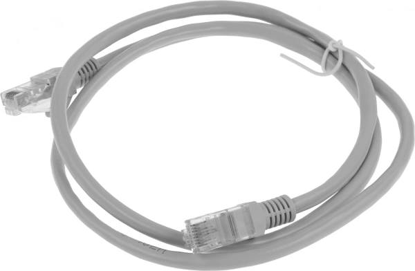 Патч-корд PP6U-1M 10000G UTP 4 пары cat6 CCA molded 1м серый RJ-45 (m)-RJ-45 (m)