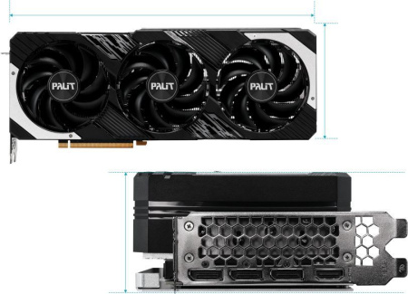 Видеокарта Palit PCI-E 4.0 RTX4080 SUPER GAMINGPRO NV RTX4080 Super 16Gb 256bit GDDR6X 2295/23000/HD