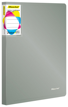 Папка с 40 прозр.вклад. Silwerhof Perlen 292941-77 A4 0.8мм карман серебристый металлик